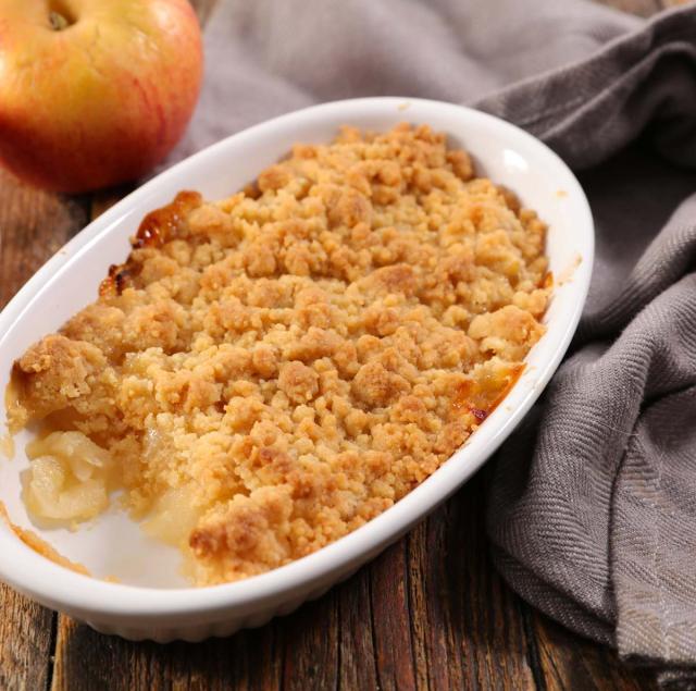 Crumble Pommes Rhubarbe Et Cr Me Anglaise