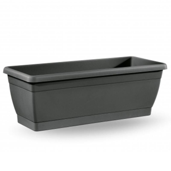 Jardinière plastique Gris Roxanne 50 cm