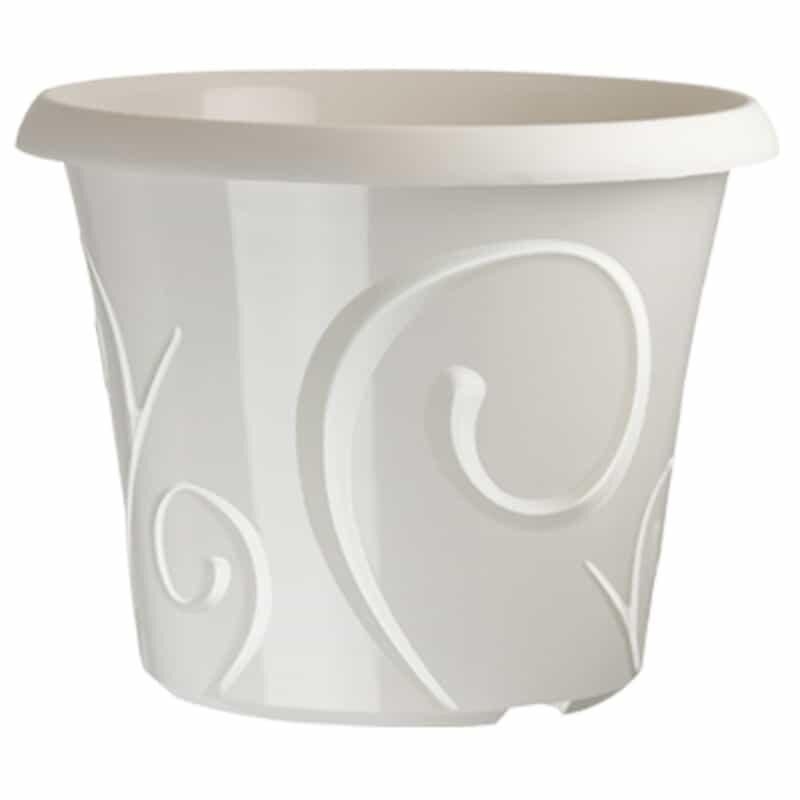 Pot de fleur Volutes Blanc 23 cm