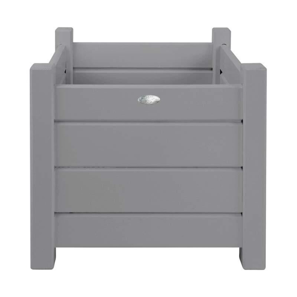 Set de 2 bacs à fleurs extérieur en bois Gris