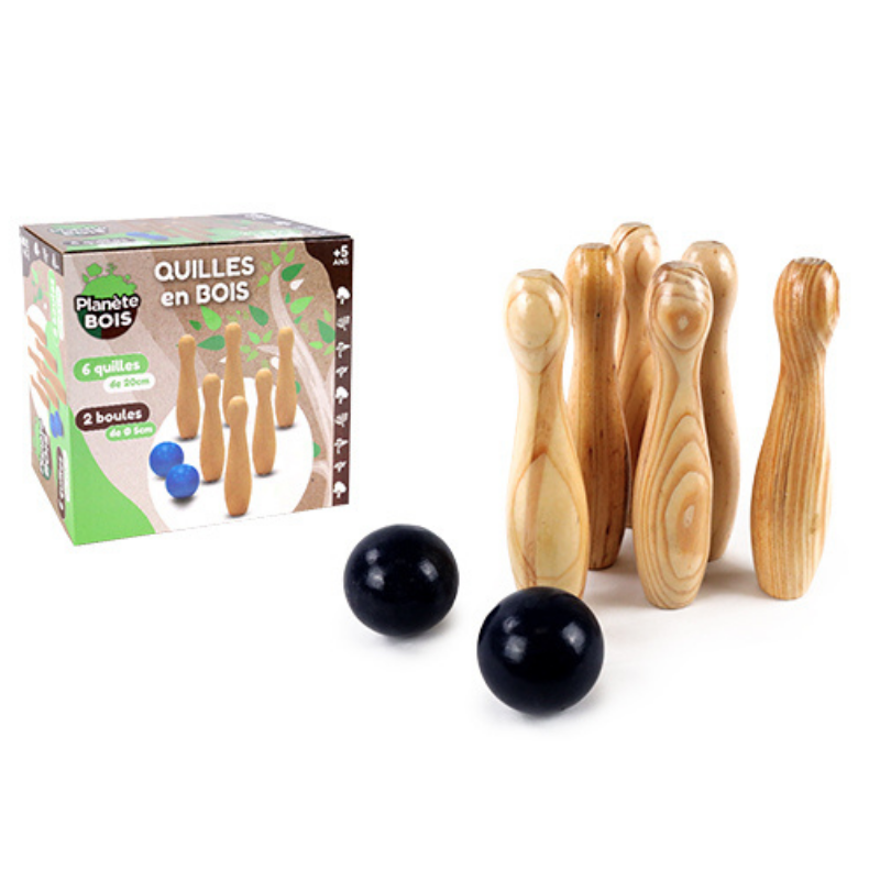 Jeu de quilles traditionnelles en bois Enfant