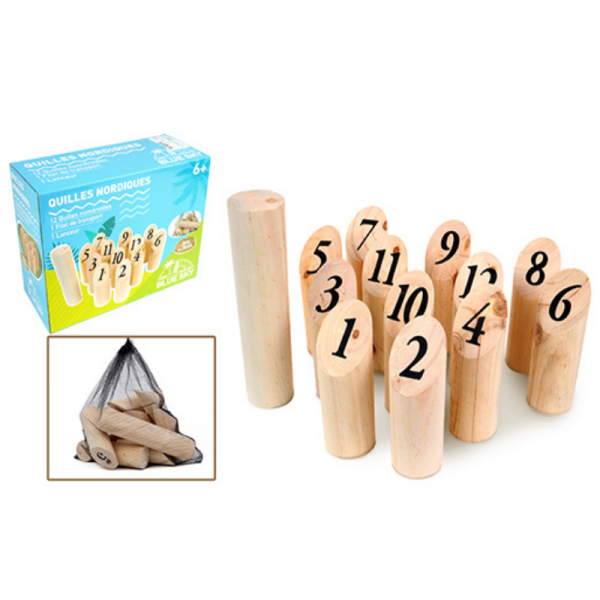 Jeu de quilles nordiques en bois Enfant