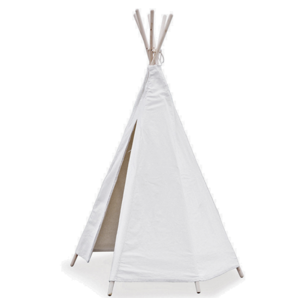 Tipi enfant en tissu et bois