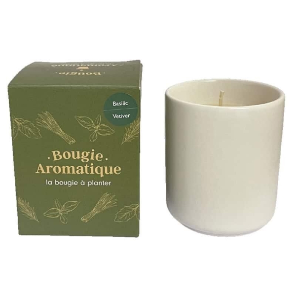 Bougie originale Orchidée - graines Ciboulette 40h