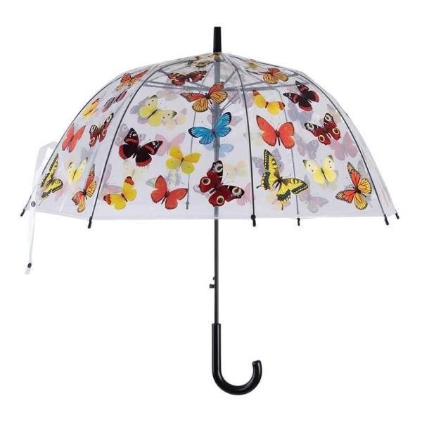 Parapluie transparent papillons