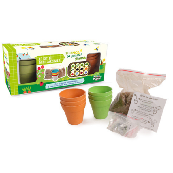 Kit jardinage enfant pots graines et substrat