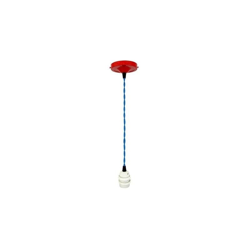 Suspension luminaire Rouge et Bleu