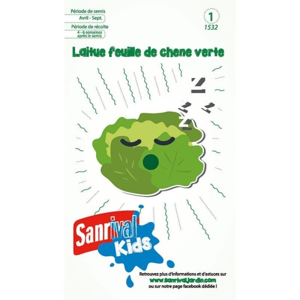 Graines Laitue Feuilles de chêne pour Enfants