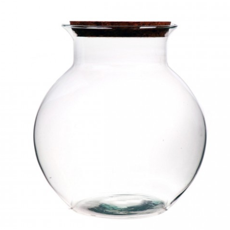 Terrarium Déco Verre Bouchon liège Bose Tulip 25x26,5