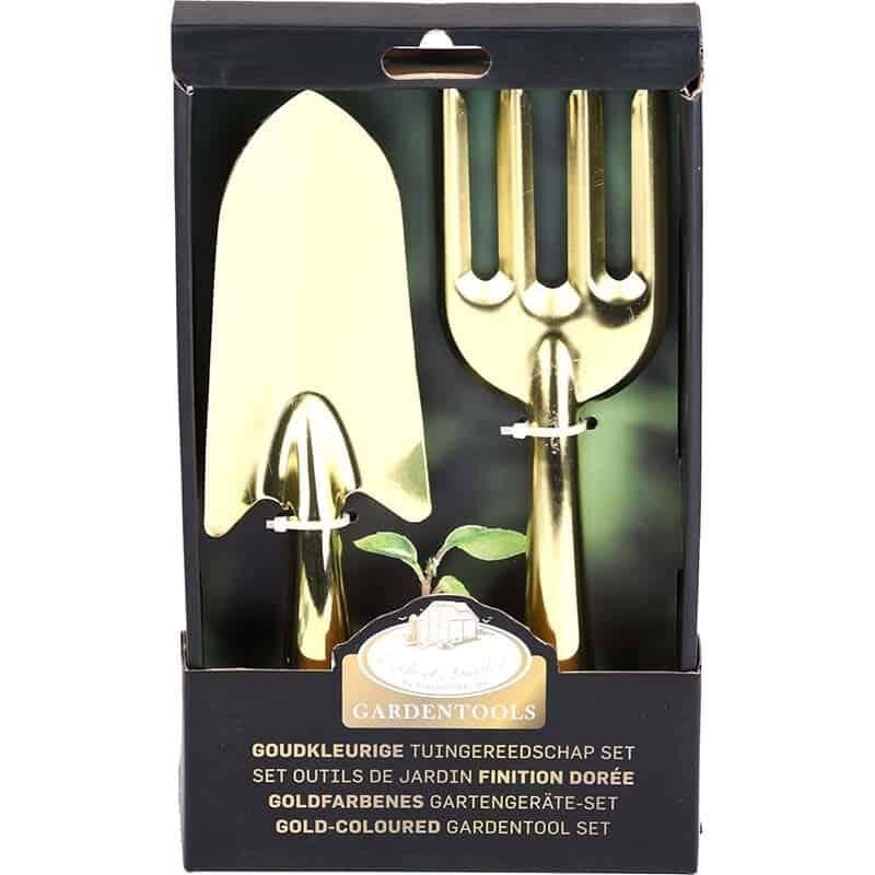 Kit de 2 Outils de jardin dorés