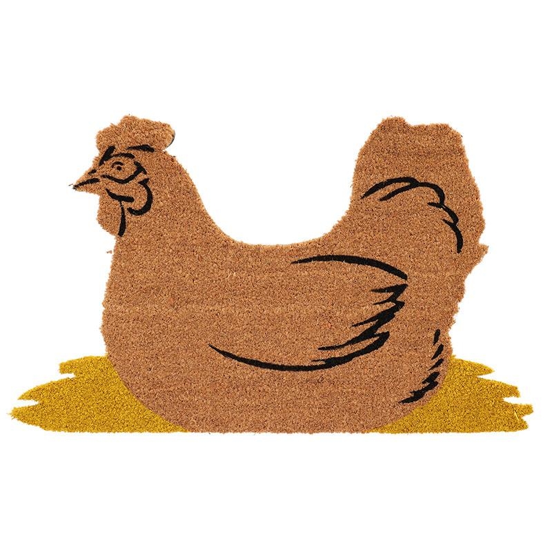 Paillasson coco Poule 75x45cm