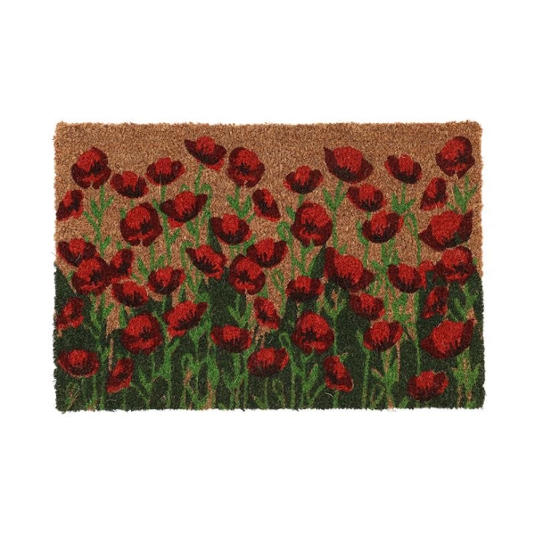 Paillasson coco coquelicots 60 x 40 cm