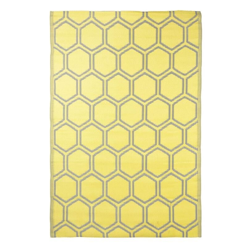 Tapis d'extérieur nid d'abeilles 182 cm