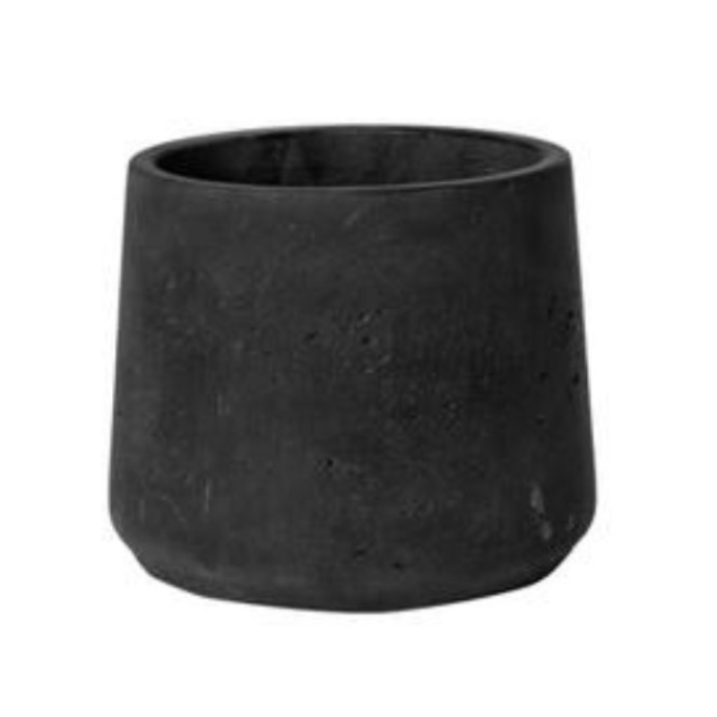 Pot Patt M Noir Effet béton 16,5cm