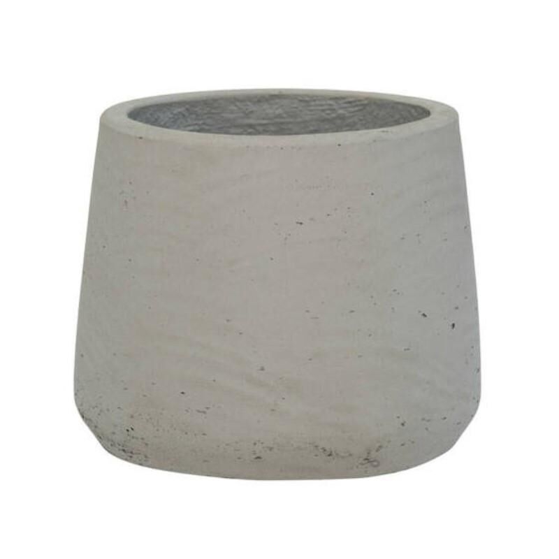 Pot Patt M Gris Effet béton 16,5cm