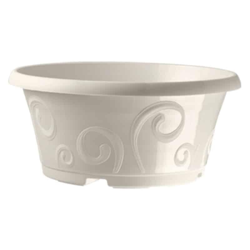 Coupe de fleurs Volutes blanc 27 cm