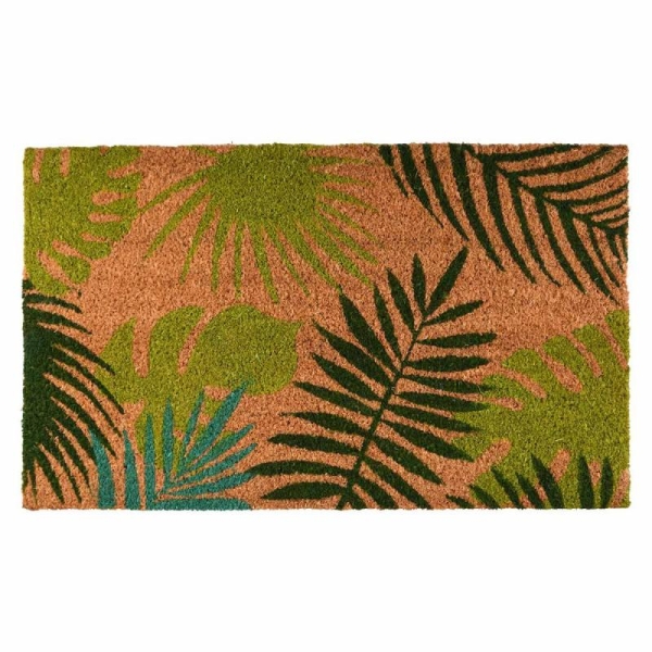 Paillasson coco feuille tropicale 75 X 45 cm