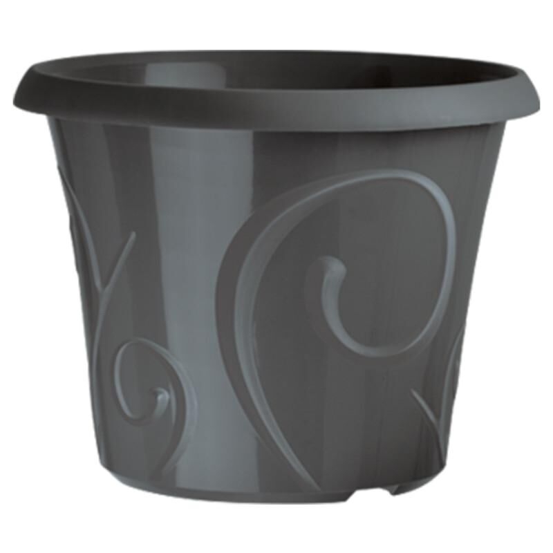 Pot de fleur Volutes Gris Basalte 34 cm