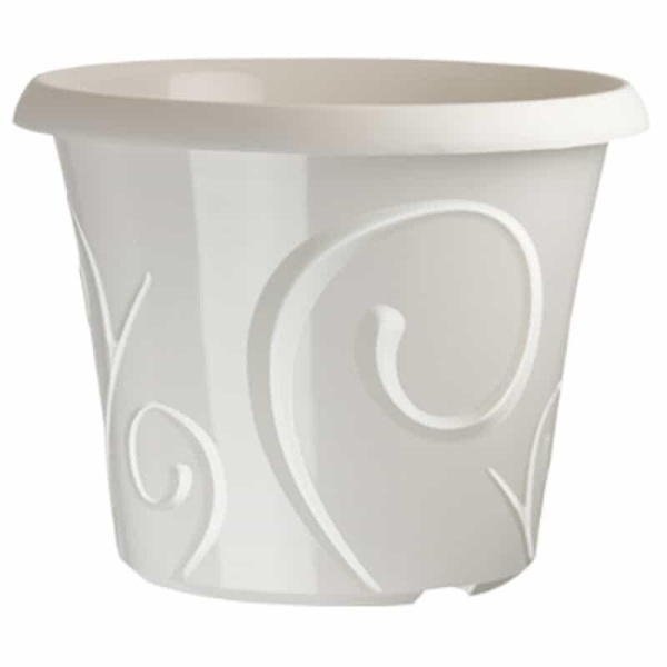 Pot de fleur Volutes Blanc 23 cm