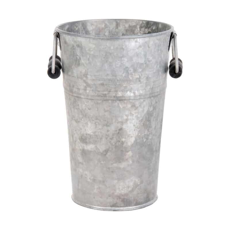 Vase en zinc patiné de 21 cm de hauteur