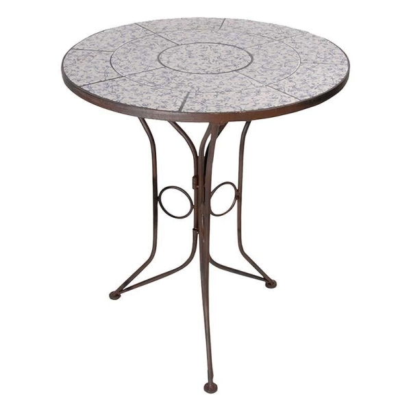 Table de jardin pas cher Ronde plateau céramique 60cm