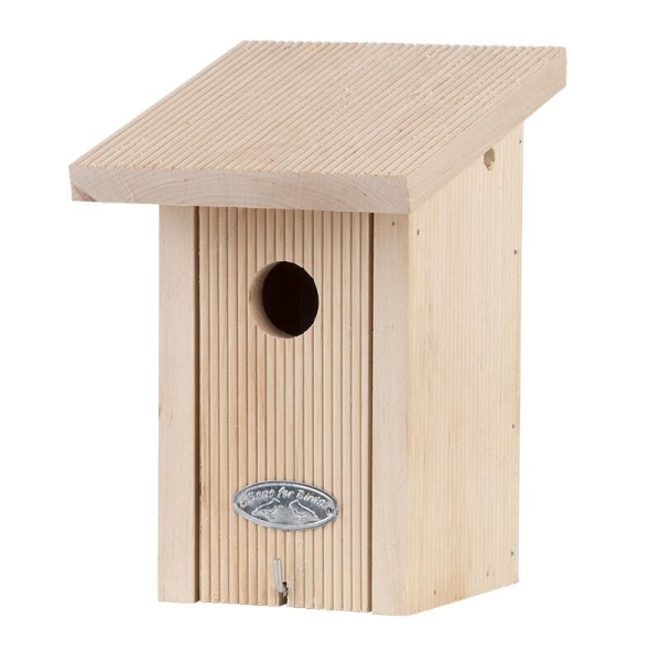 Nichoir en bois naturel pour oiseaux sauvages