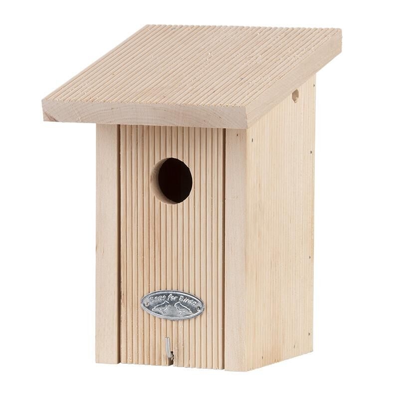 Nichoir en bois naturel pour oiseaux sauvages