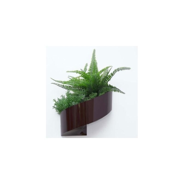 Lot de 2 pots de fleurs muraux design Aubergines