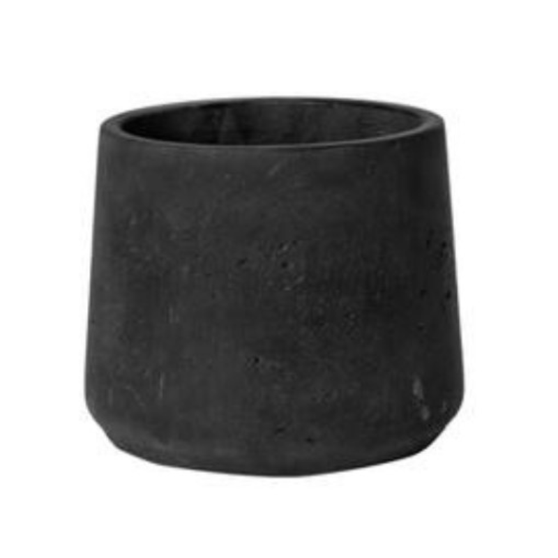 Pot Patt L Noir Effet béton 19.5cm