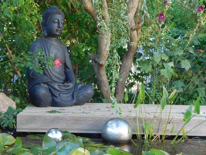 Bouddha Décoration De jardin, Bassin De Jardin ou décoration intérieure -  Le Poisson Qui Jardine
