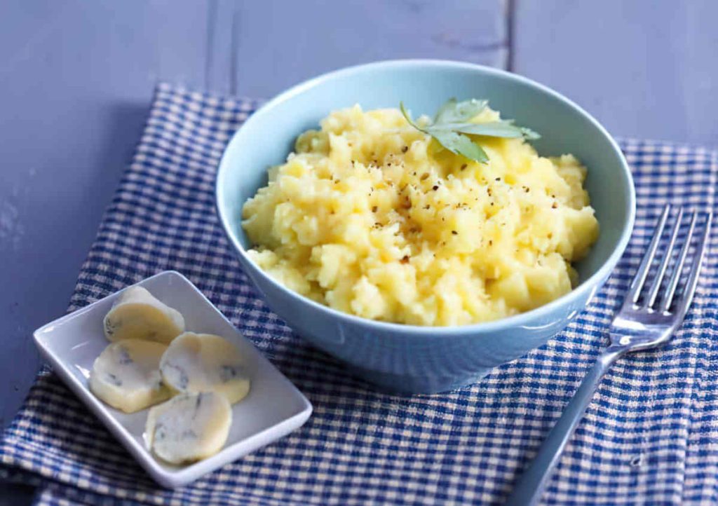 Puree de pomme de terre au roquefort