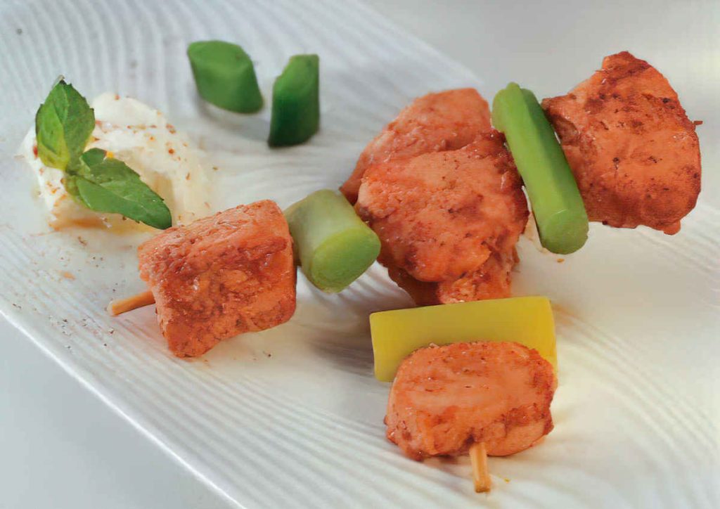 Recette de Brochettes de poulet tandoori