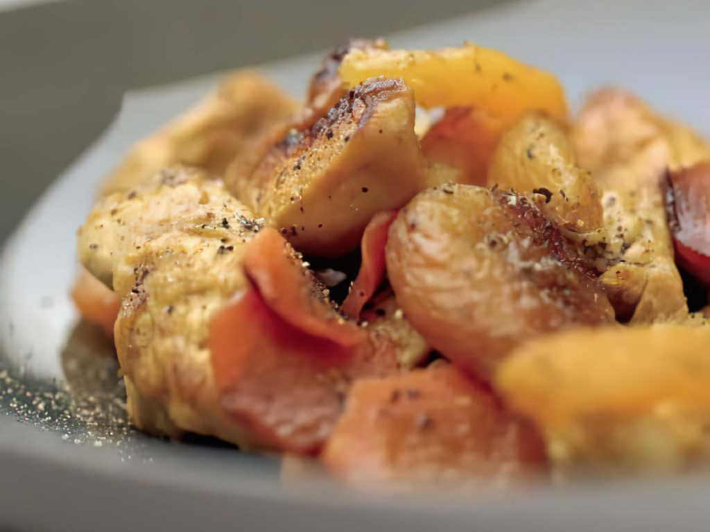 Recette du poulet fruits secs et yaourt